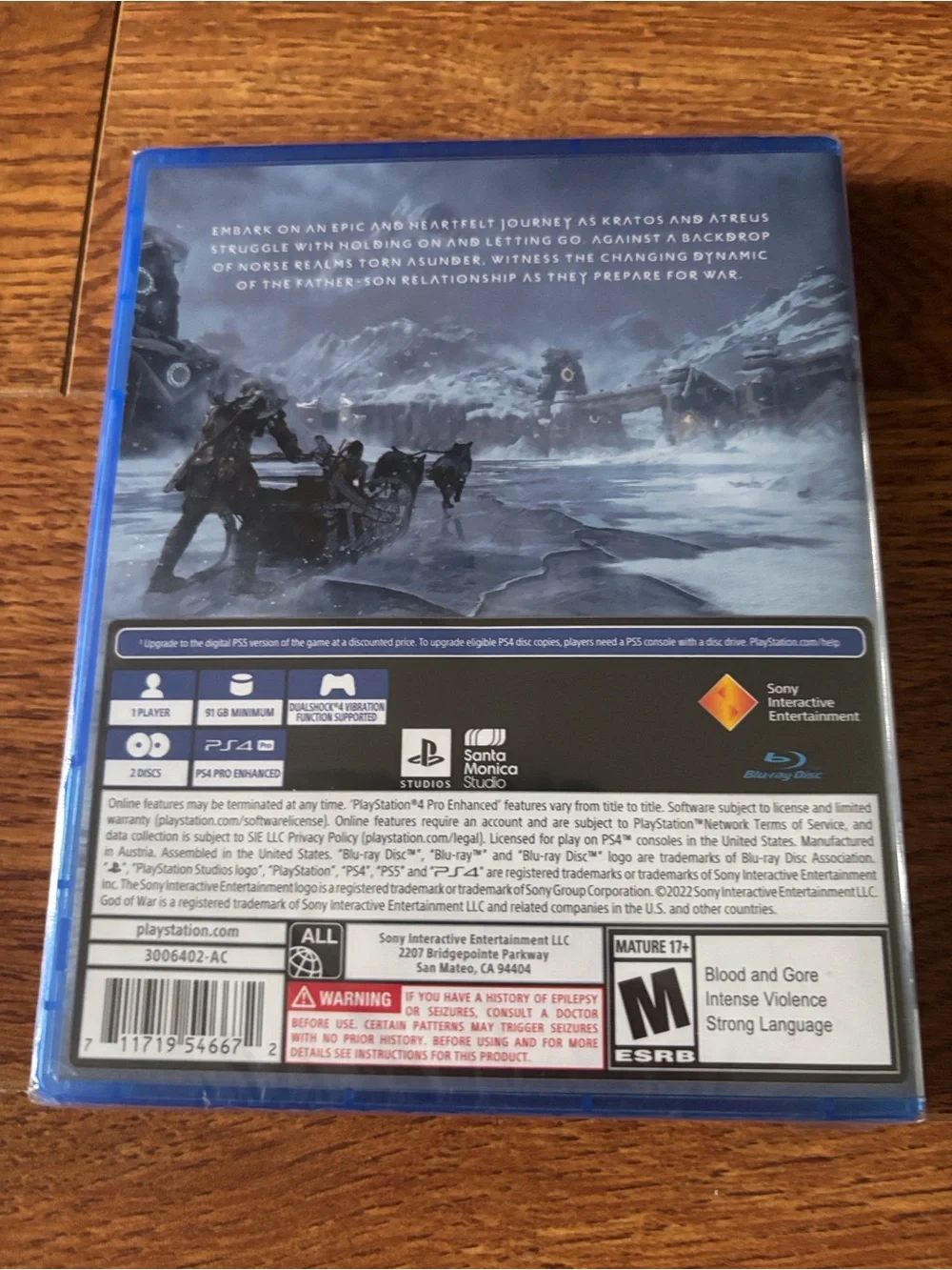 Sony PS4 God of War Ragnarök video game